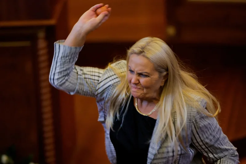 Kosovo’s acting prime minister pelted with eggs by opposition