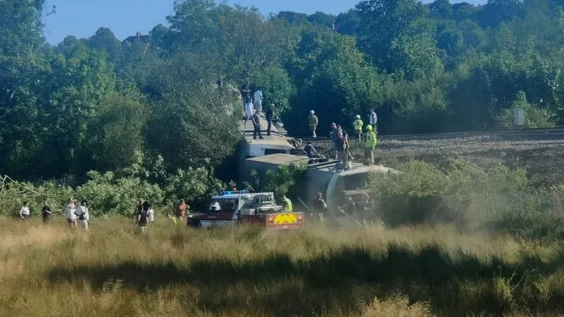 UK passenger train derails and flips near the town of Lewes