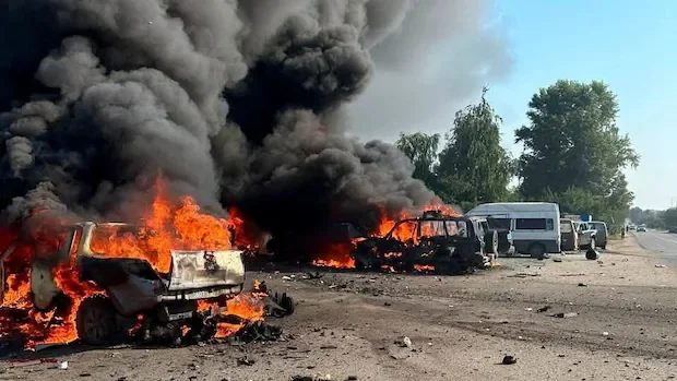 Russian missile attack in Kharkiv kills at least 10, as Ukraine keeps up drone attacks in Moscow