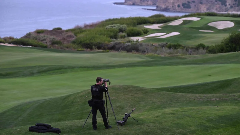 Man with gun in car arrested at Trump golf course before US president’s visit