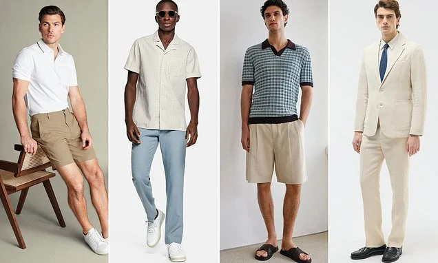 How to survive the heatwave as a man: No vests, no flip-flops... and the only acceptable length for your shorts. Our expert reveals exactly how you should dress to avoid looking like a sweaty mess