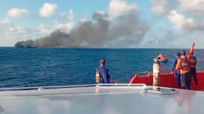 Passenger ferry catches fire near Bali; 106 rescued, 25 still trapped