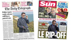 The Papers: Police warn on early release and 'le rip-off'