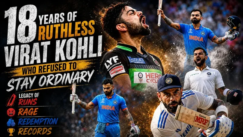 18 years of ruthless Virat Kohli: The man who refused to stay ordinary