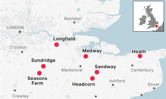 Ten traveller camps spring up in Kent as the Garden of England sees deluge of illegal sites