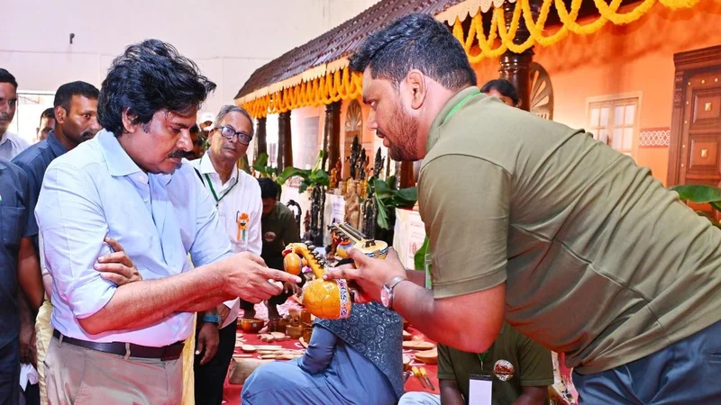 Andhra Pradesh Deputy CM Pawan Kalyan opens  craft wood banks to supply raw material for six crafts