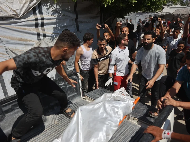 Hamas condemns ‘new war crime’ as Israel kills 10 in crowded Gaza hubs