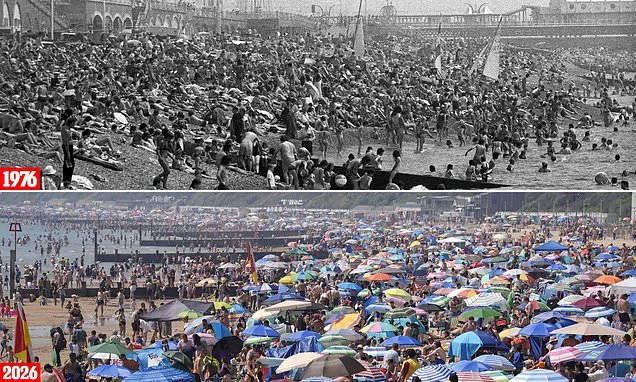 Longer heatwaves, hotter top temperatures and 62 days without rain: Proof that Britain has beaten 'record-breaking' summer of 1976