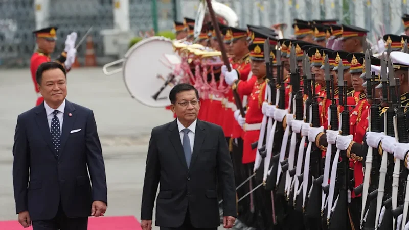 Myanmar ex-military chief on first Thailand trip as civilian leader
