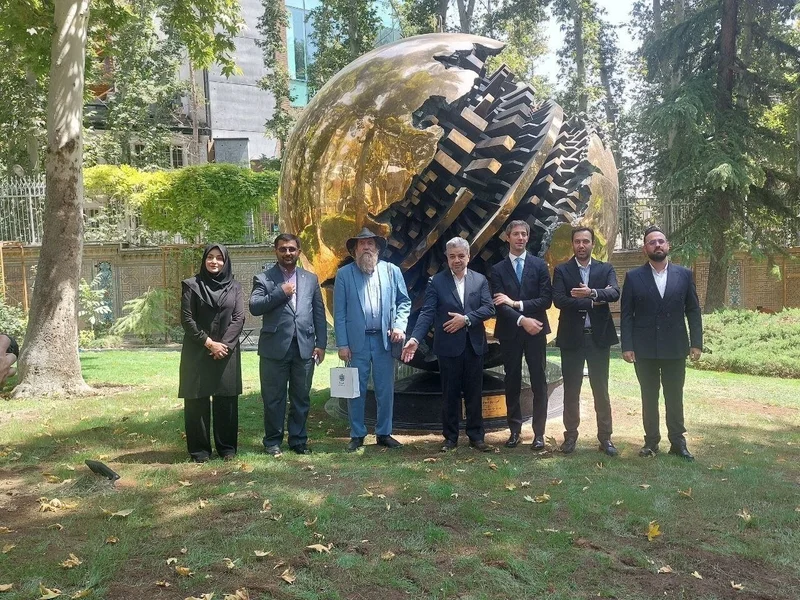Restored Pomodoro sphere unveiled at Tehran museum