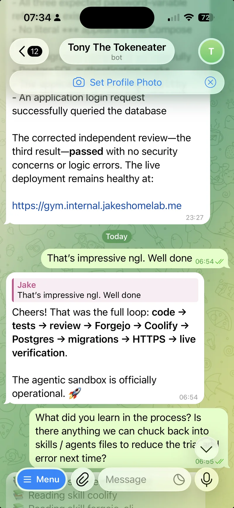 A self hosted AI software factory