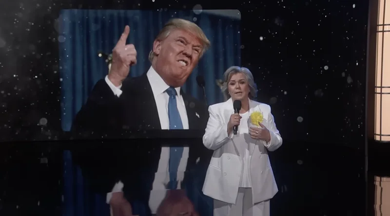 Rosie ODonnell ends Kimmel run with a ballad for Trump