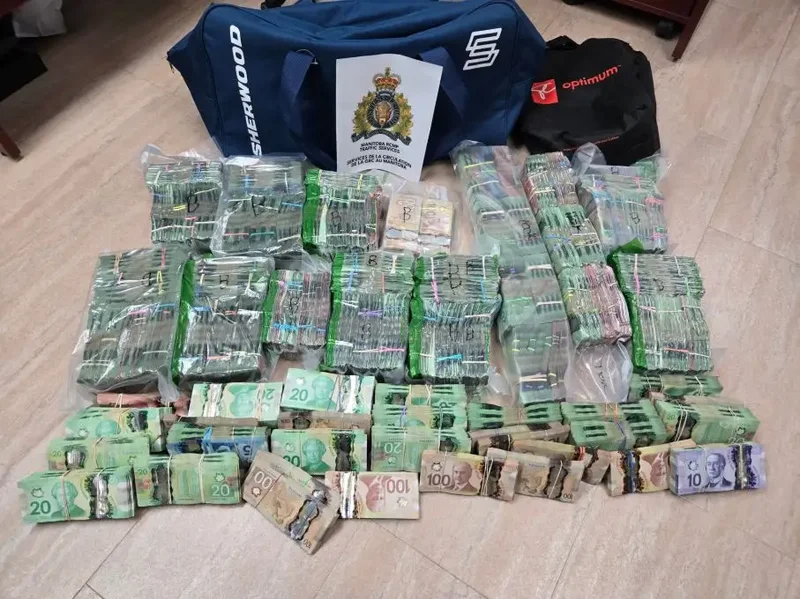 Almost $1M in cash seized following traffic stop in Manitoba: RCMP