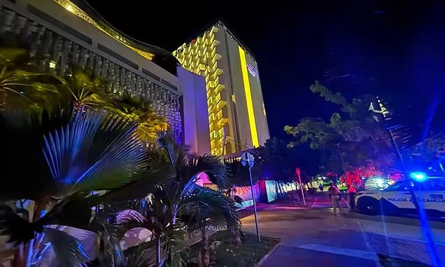 US woman falls to her death from hotel's 18th floor in Mexico: Husband quizzed by cops after telling staff his wife had 'done something outrageous'