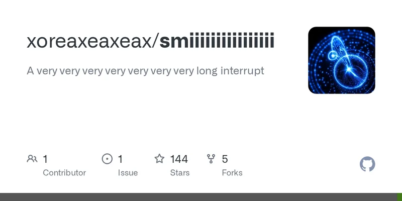 Exploiting System Management Mode with a very long interrupt