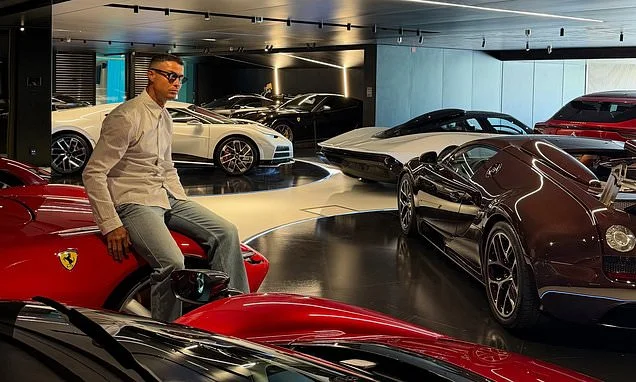 Cristiano Ronaldo shows off his incredible supercar collection: Footballer, 41, flaunts his 'toys' after admitting he's lost count of how many he owns after developing obsession