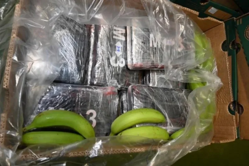Tonnes of cocaine worth more than £200m found inside banana boxes at British port