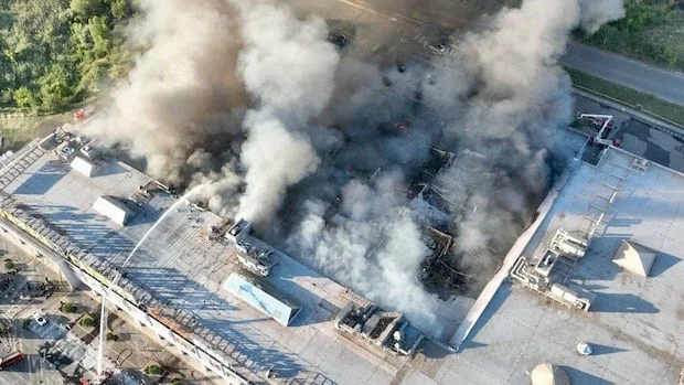Zelenskyy vows response to deadly Russian multi-drone attack on shopping centre in central Ukraine