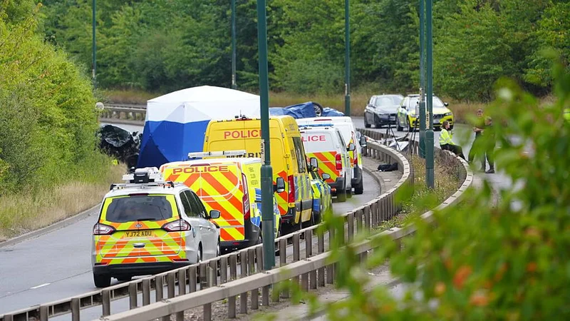 Multiple people dead after police car and VW crash during pursuit in England