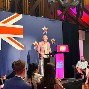 Protesters interrupt Act’s South Island campaign launch