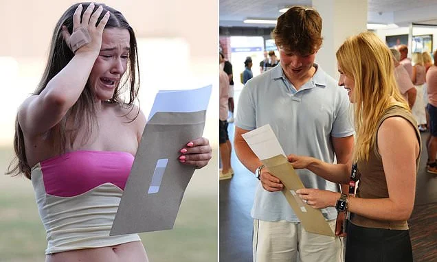 Pupils celebrate best-ever A-level results as more than one in four get at least an A and boys extend lead above girls in the top grades