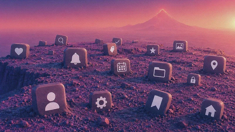 The plateau of sad gray icons