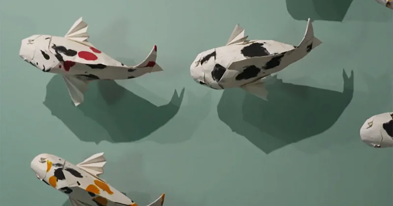 From the ashes arise origami koi