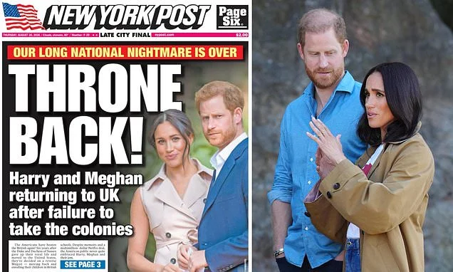 'Our long national nightmare is over': US media react as it's revealed Harry and Meghan are leaving America