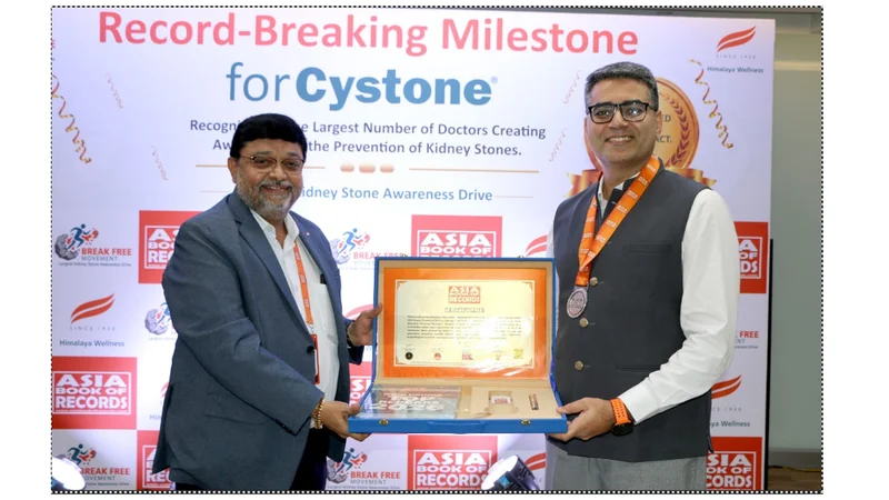 Kidney Stone Prevention Initiative Led by Himalaya Wellness Company Unites More Than 8,200 Doctors Across India, Earns Asia Book of Records Recognition