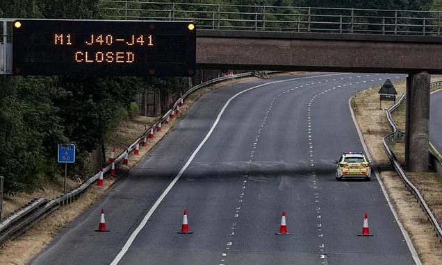 Major motorway closed 'for most of the day' after road workers find suspected human remains