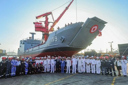 HD Hyundai Heavy launches Peruvian naval landing support vessel