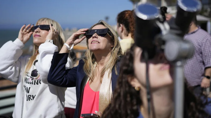 Live: Millions of skywatchers in Europe prepare for total solar eclipse