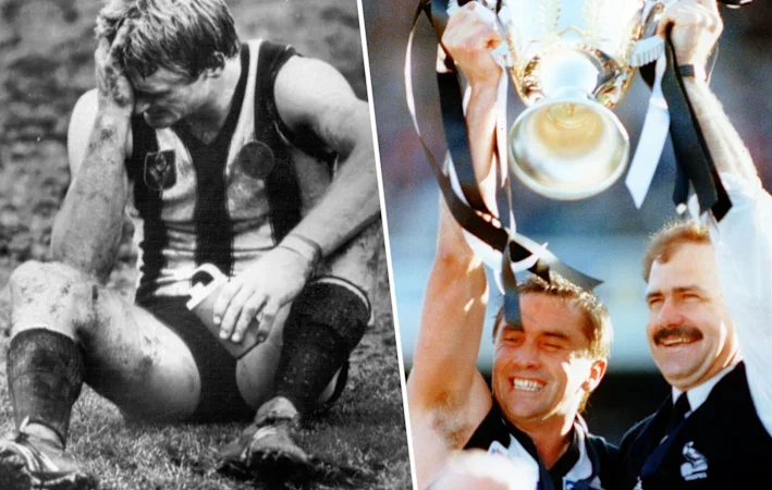The draw, the brawl and the buried curse: The wild story behind Collingwood’s 1990 flag