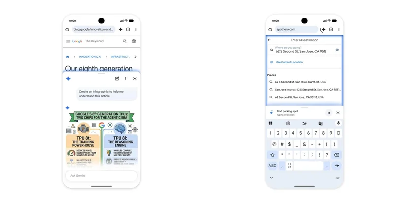 Gemini in Chrome and auto browse roll out on Android in the US