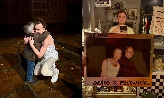 Tom Felton says he was left fighting back tears as former Harry Potter co-star Warwick Davis surprised him at his Broadway performance of Harry Potter and the Cursed Child