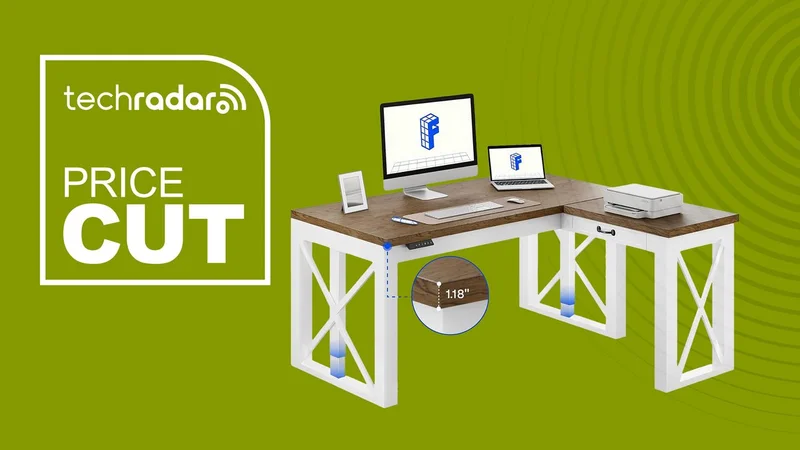 FlexiSpot's L-shaped standing desk with a built-in drawer just dropped to an all-time low price of $310 at Amazon