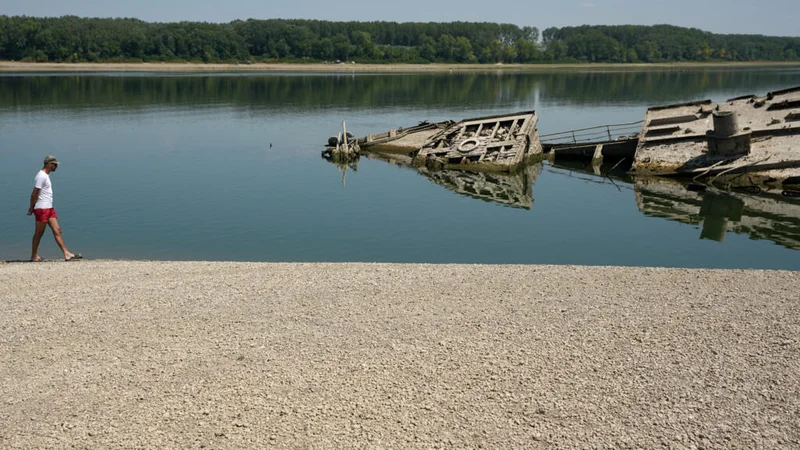 In pictures: Drought exposes Word War II ships, strands boats as Europe’s river levels plunge