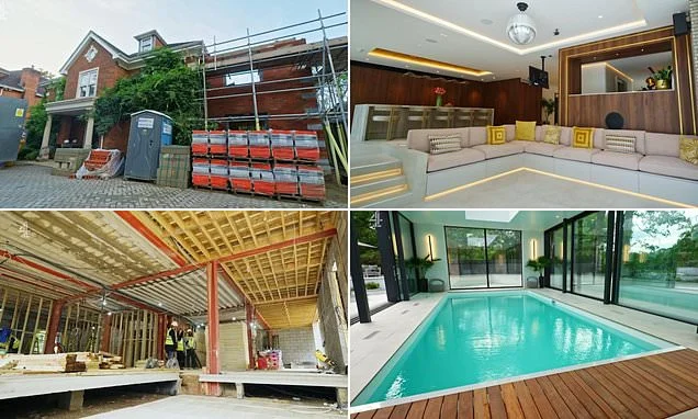 Couple obsessed with partying spend £4.1million adding a Marbella-inspired extension to their six-bed Surrey mansion - complete with its own pool, dance floor and DJ booth