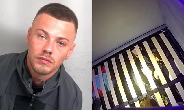 Moment stalker is found hiding under the bed by armed police after hitting three people while speeding
