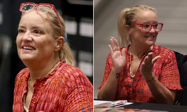 The Office star Lucy Davis urges fans to 'never let anyone tell you that you can't do something' and calls for 'more niceness in the world' as she makes first public appearance since incurable cancer diagnosis aged 53