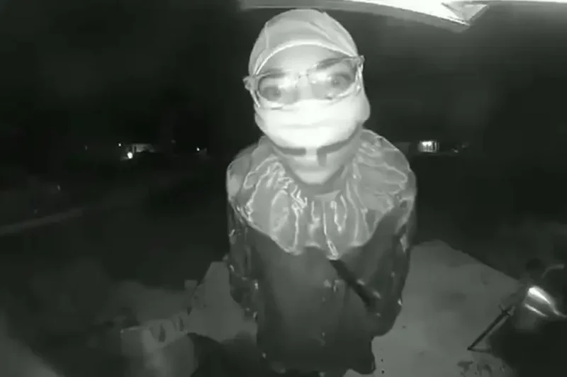 Teen dressed as clown in doorbell videos has been detained for homicide