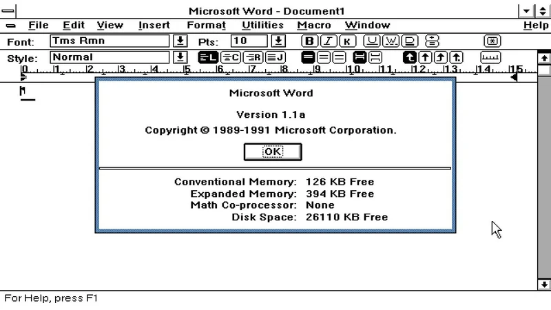 x64 port of Microsoft Word for Windows 1.1a arrives — you can now run this seminal 1990 word processor natively in Windows 11