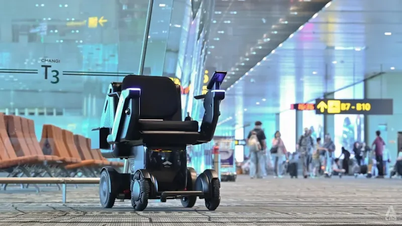 Changi Airport rolls out autonomous wheelchairs for transit passengers in Terminals 2 and 3