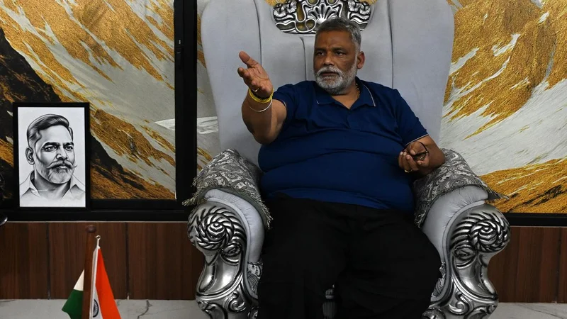 Slipper hurled at Pappu Yadav at presser as he defends skit on Ram temple donation theft