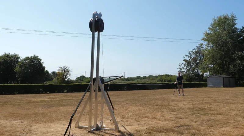 Man builds supersonic trebuchet in his backyard