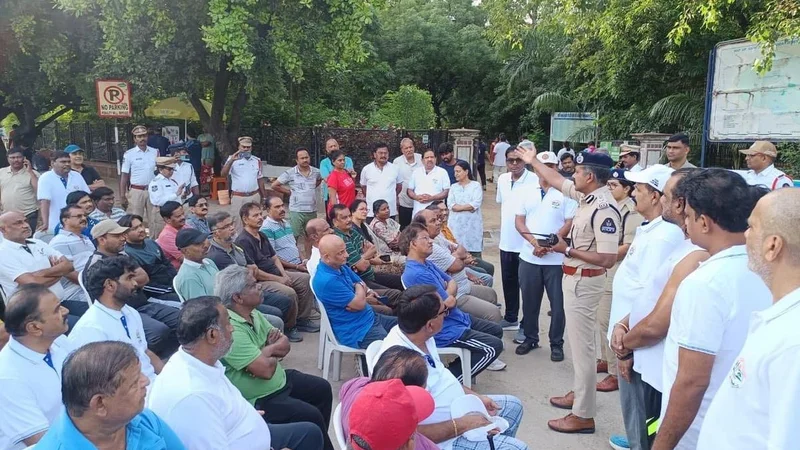 Hyderabad traffic police hold open discussion with KBR park walkers ahead of one-way system