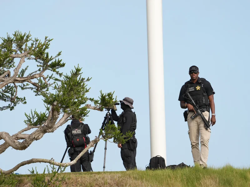Armed man arrested at Trump’s LA golf course ahead of president’s visit