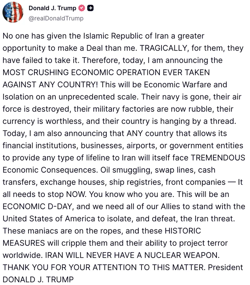 Iran War: Further Admission of Weakness With New Super Duper Trump Sanctions Threat; Israel Moves Against Turkiye Risk Broader Conflagration; Bessent at Odds with Fed in Move to Contain Longer-Dated Treasury Yields
