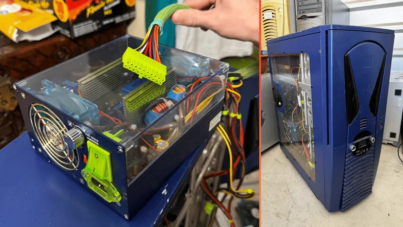 Storage unit auction winner finds retro Pentium 4 PC with a see-through, UV-reactive PSU — Y2K time capsule discovered among 100 laptops and hundreds of RAM sticks