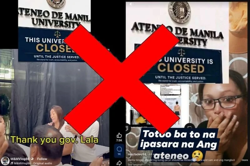 Fact check: Ateneo has not been closed; 'This university is closed' photo is edited